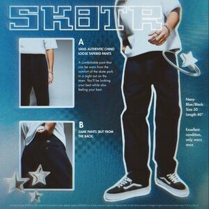 Vans Navy and Black Loose Tapered Chinos